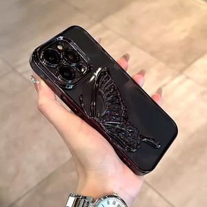 Cho Sang Trọng Cover Quay Lại <span class=keywords><strong>iPhone</strong></span> 15 14 13 12 14 Pro Cộng Với Max Bướm Mạ Điện Quicksand Trường Hợp Điện Thoại Với Máy Ảnh Bảo Vệ - Product Image 4