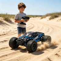 WGNRC PZWD011 Voiture de course sportive RC 1/16 avec moteur à balais, vitesse élevée 45 km/h, véhicule RC tout-terrain télécommandé 2.4G