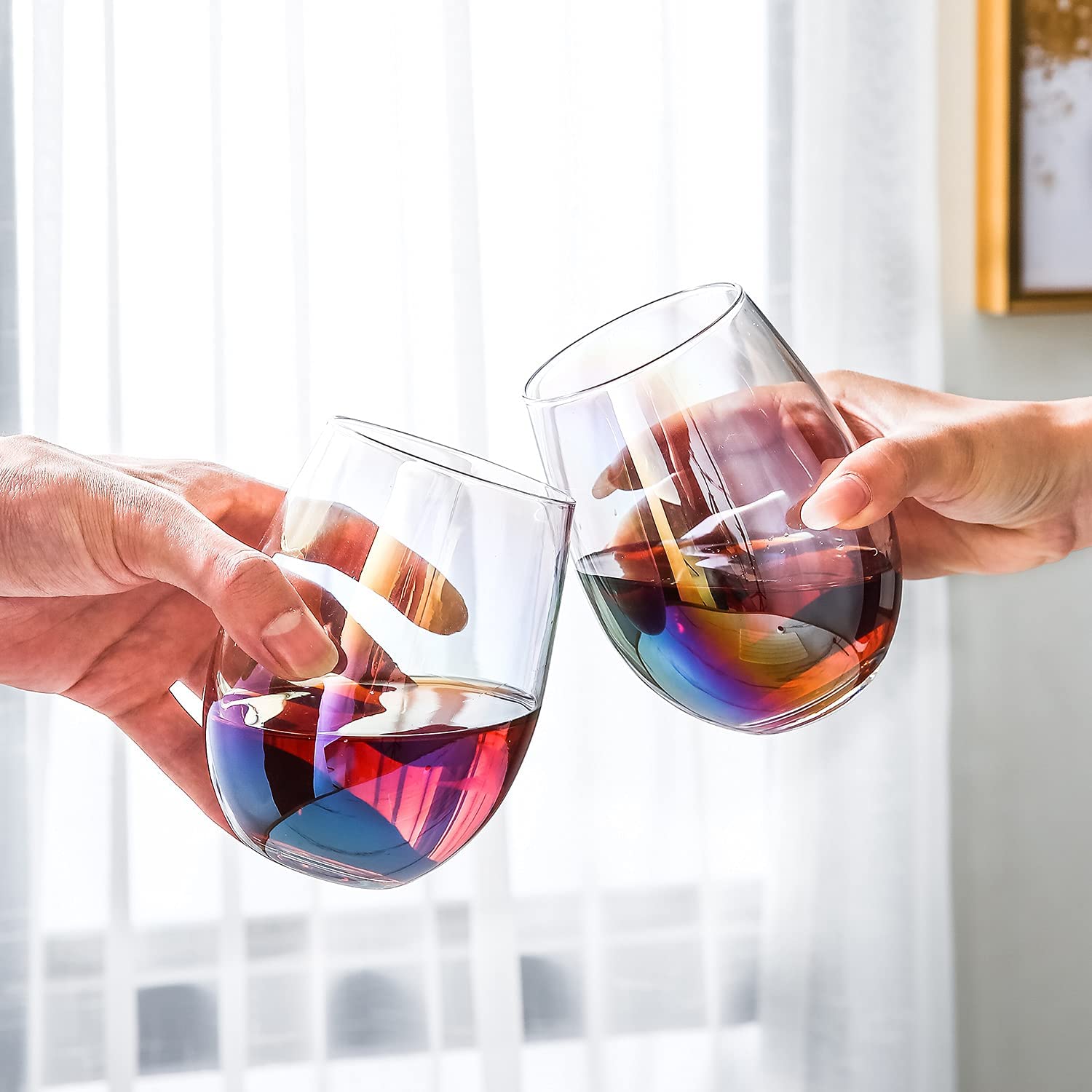 Wholesale Stemless Wine Glass Tumbler Custom Sandblast logo for Wedding Christmas Birthday Gift Bar Restaurant Hotel