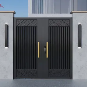 Puerta de entrada de aluminio para patio, estilo simple personalizado