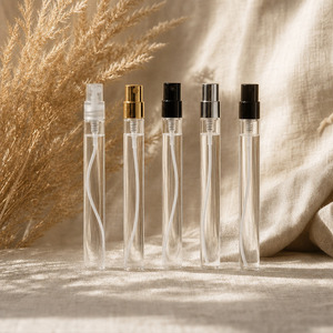 Refillable Travel Perfume Spray <b>Bottle</b> <b>10ml</b> Glass Empty Fine Mist Atomizer Sample Vial Slim Tester Custom Logo - Product Image 1
