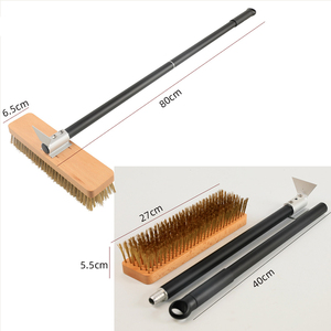 Brosse <span class=keywords><strong>à</strong></span> pierre <span class=keywords><strong>à</strong></span> <span class=keywords><strong>pizza</strong></span> <span class=keywords><strong>à</strong></span> long manche en aluminium réglable <span class=keywords><strong>à</strong></span> tête pivotante détachable Brosse <span class=keywords><strong>à</strong></span> <span class=keywords><strong>four</strong></span> <span class=keywords><strong>à</strong></span> <span class=keywords><strong>pizza</strong></span> avec poils en laiton et grattoir en acier - Product Image 5