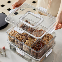 Boîte de rangement pour réfrigérateur en plastique de qualité alimentaire JX, récipient de portionnement portable, boîte de pique-nique pratique, hermétique, pour conserver la fraîcheur