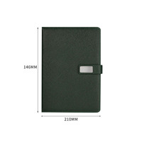 Ensemble cadeau de carnet en cuir d'entreprise personnalisable avec thermos LED, logo personnalisé, journal de luxe, coffret cadeau promotionnel avec stylo