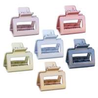 Petites pinces à cheveux carrées en plastique mat de 5 cm |   Pinces à cheveux antidérapantes à forte adhérence, style européen, pour femmes aux cheveux épais, pour les fêtes, emballage carton