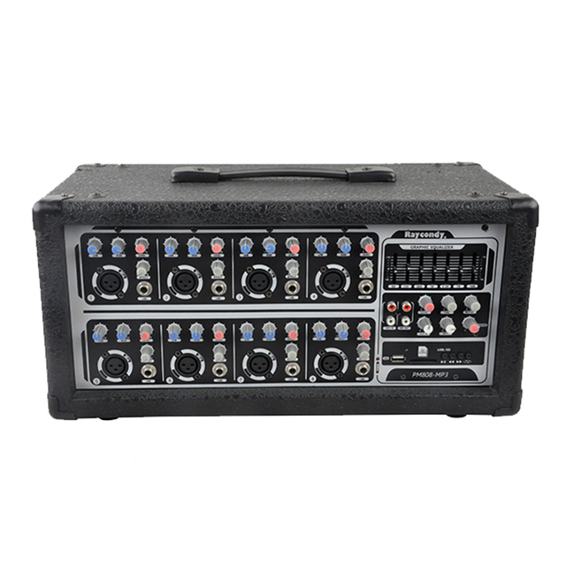 RQSONIC PM808 Usb Mixer Digital Console 8 Channel Powered Mixer