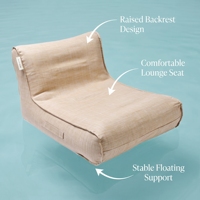 Chaise longue gonflable pour adultes, flotteur de piscine individuel recouvert de tissu avec dossier, pour hôtels et complexes hôteliers, personnalisable OEM
