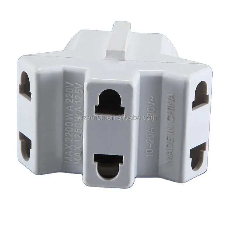 Extension Socket Outlet Power Conversion Plug Abs 15a 110~250v Plug Adapter Universal