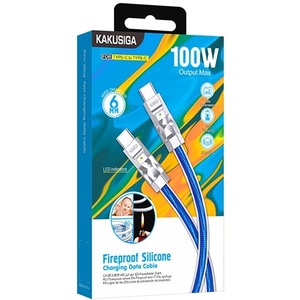 สายเคเบิลจ่ายไฟและซิงค์ข้อมูล Kaku Type C 1 ม. 100W สีฟ้า KSC 956 - Product Image 3