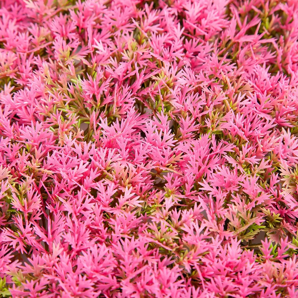 สไตล์ใหม่สีชมพูประดิษฐ์พืชในร่มผนังดอกไม้ประดิษฐ์ Hedge สําหรับงานแต่งงาน