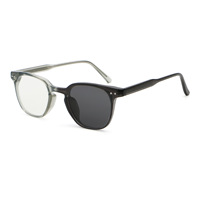 Nouvelles lunettes anti-lumière bleue à monture complète style punk, verres en nylon à changement de couleur, unisexe, myopie réglable, sans maquillage