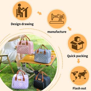 กระเป๋าเก็บความเย็นแบบพกพา ทนทาน ปรับแต่งได้ตามความต้องการของ OEM พร้อมซิปปิดผนึก กันน้ำ ทำจากวัสดุ Oxford เหมาะสำหรับปิกนิกกลางแจ้ง - Product Image 5