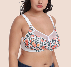 Sujetador estampado sin aros para senos grandes, sujetador de talla grande para mujer, sexy, copas B C D E F G H - Product Image 1