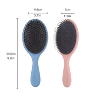 Brosse démêlante à coussin d'air en poils de sanglier personnalisable avec logo pour extensions capillaires, perruques et cheveux bouclés pour femmes – Vente en gros
