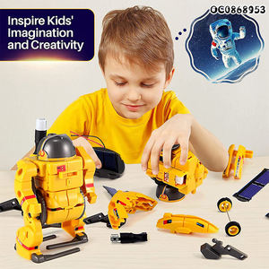 6 en 1 DIY ensamblar energía solar robot espacio fresco deformación plástica coche de juguete niños conjunto - Product Image 5
