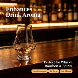 Verre à whisky en cristal personnalisé, style tulipe classique, base lourde, capacité de 6,76 oz, idéal pour les bars et les hôtels - Product Image 5
