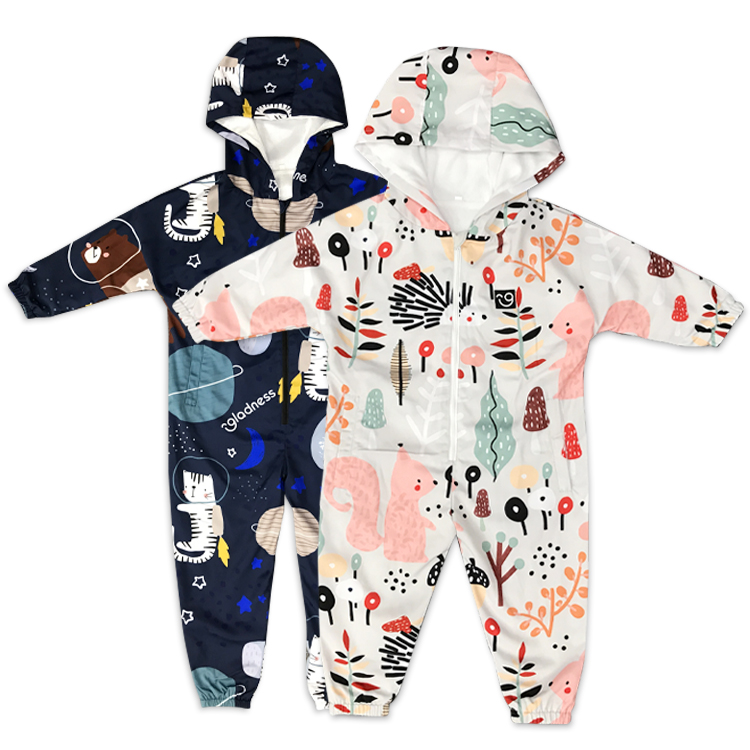 Детский водонепроницаемый милый дождевик из 100% полиэстера с принтом на заказ, Детский костюм для малышей, детский дождевик