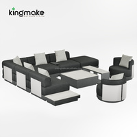 Ensemble de canapés de jardin modernes de luxe pour hôtel-resort, mobilier d'extérieur en aluminium, canapé de patio, mobilier de jardin pour hôtel