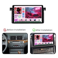 Lecteur DVD de voiture Android Jiawell 9 pouces, autoradio GPS WIFI Carplay Android Auto GPS écran tactile pour BMW Série 3 E46 98-15