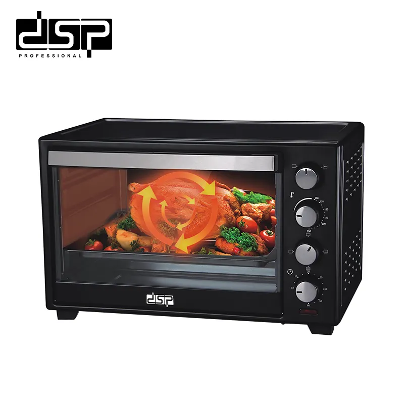 Horno tostador eléctrico grande DSP, 60L, para uso doméstico, temporizador de 60min, función de convección, máquina de panadería, horno para hornear