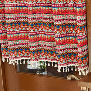 Boho ม่านประตูแบบไม่เจาะรู, ม่านหน้าต่างประตูสไตล์โฮมสเตย์<span class=keywords><strong>คาเฟ่</strong></span> - Product Image 4