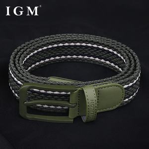 Hebilla verde Diseño de Moda Ropa estiramiento IGM mujeres hombres lona trenzada tela elástica cinturones <span class=keywords><strong>mexicanos</strong></span> <span class=keywords><strong>para</strong></span> hombres - Product Image 1