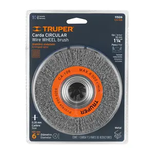 BOX 4 Alambre de cardado de 6' x 1-1/8' para amoladora, TRUPER - Product Image 2