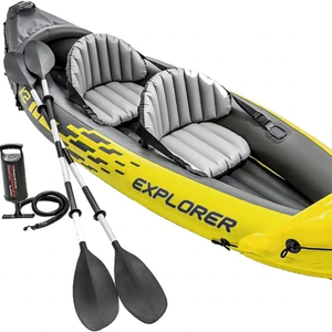 Kayak Inflable para 2 Personas, Asientos Dobles, Material de PVC, Kayak de Pesca para Lagos y Ríos, Longitud de 2.1-3m - Product Image 1