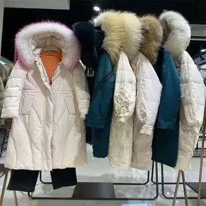 Kadın kış ceket artı kadife ceket kadife artı ağır pamuk ceket kullanılan 2024 moda rahat ceket