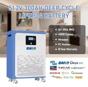 แบตเตอรี่ลิเธียม Easun Power Lifepo4 15KWH 51.2v 300Ah ระบบพลังงานแสงอาทิตย์สำหรับบ้าน พร้อมระบบจัดการแบตเตอรี่ (BMS) ในตัว - Product Image 6