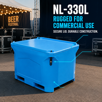 Bac de traitement des fruits de mer isotherme commercial de 330 L pour la réception, le refroidissement et les fruits de mer en cours de traitement – Durable, réutilisable, fourniture OEM