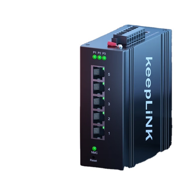 5 Port Gigabit Managed Industrial Ethernet Switch IP40 Dc24V 10/100/1000 Base 2 Year Warranty Fan