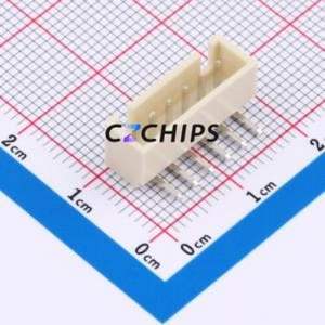 ZX-HA2.54-6PWZ-GW Wire-to-Board Pin Header Bent Lead Through Hole,P=2.5mm Connector 1x6P 2.5mm Right Angle Insert 6P - Product Image 1