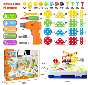 Gốc Xây Dựng Đồ Chơi 3D Xây Dựng Kỹ Thuật Tuốc Nơ Vít Thiết Lập 237 Miếng Câu Đố Giáo Dục Sáng Tạo Khảm Khoan Thiết Lập Cho Trẻ Em - Product Image 2