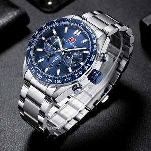 Reloj de Pulsera al por Mayor Mini Focus 0403, Cronógrafo de Acero Inoxidable Sólido para Hombre, Fecha Automática, 3 ATM, Relogio De Pulso - Product Image 4