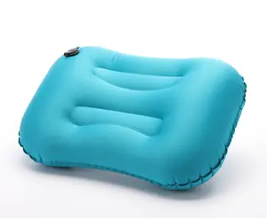 Travesseiro inflável de ar dobrável auto inflável de espuma de memória 3D barato por atacado para camping