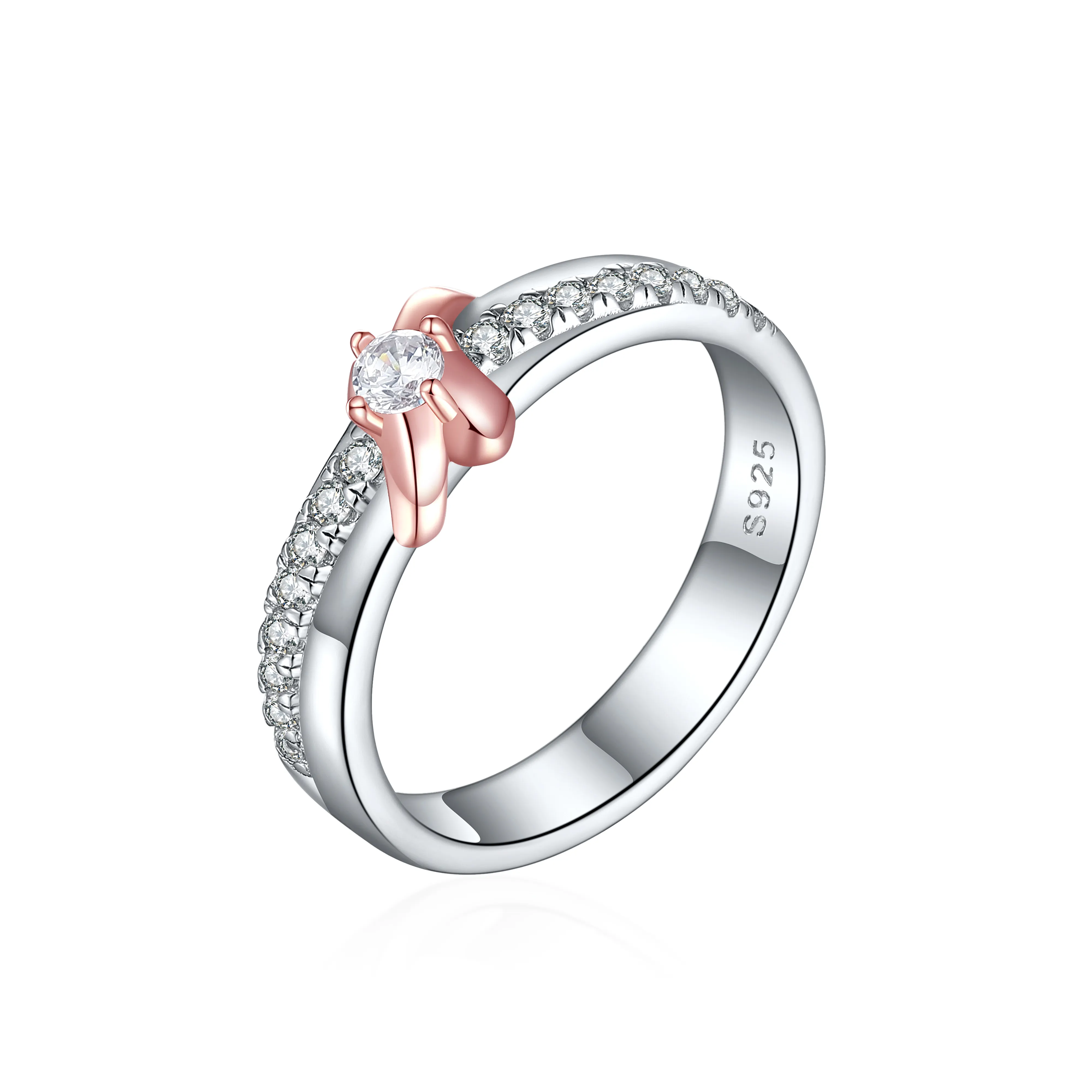 Factory Price Custom Couple Zircon Cz Wedding Rings Anillos De Plata Ley 925 Rings Jewelry Womens Diamond Engagement Rings