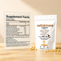 Prêt à expédier – 240 gélules de supplément naturel 7-en-1 4000 FU d'huile MCT pour la santé cardiovasculaire et la circulation chez l'adulte, avec Nattokinase