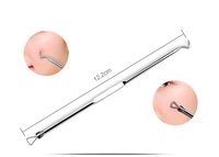 Outil d'extracteur de boutons de défaut professionnel soins de la peau comédon 5 pièces dissolvant de points noirs aiguille acné aiguille Kit de beauté