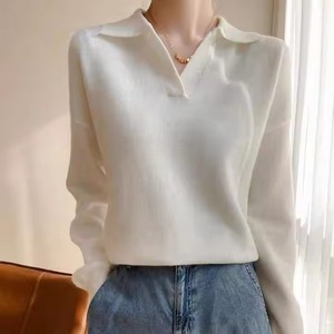 Suéteres <span class=keywords><strong>de</strong></span> Punto para <span class=keywords><strong>Mujer</strong></span> al por Mayor, Cuello Alto, Talla Grande, Estilo Deportivo Informal, Color Sólido, Edición Coreana, Serie Otoño - Product Image 2