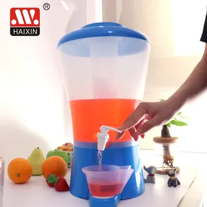 Haixing Supermarket Hot Sale Plastic Juice Water Beer Beverage Drink Dispenser with ice tube cooling