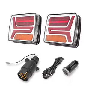 Kit de feux de remorque sans fil pour camion de remorquage Lampe de remorquage <span class=keywords><strong>LED</strong></span> rechargeable avec émetteur super magnétique pour bateau remorque camping-car - Product Image 2