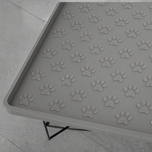 Modern Animal Pattern Edges Waterproof Non-Slip Eco-Friendly <b>Silicone</b> Pet Feeding <b>Mat</b> for Dogs with Stylish Border - Product Image 3