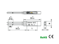 Protecteur thermique KSD9700, fermeture normale/ouverture, thermostat, interrupteur de température en silicone, contrôleur 0-220V 30mm, appareils électroménagers