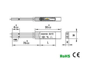KSD9700 Termal Koruyucu Normal Kapatma/Açık Termostat Silikon Sıcaklık Anahtarı Kontrol Cihazı 0-220V 30mm Ev Aletleri - Product Image 5