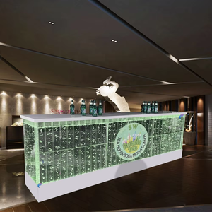 Nouveau style A MENÉ des meubles de barre personnalisé décoration intérieure table pour bar Offre Spéciale <span class=keywords><strong>comptoir</strong></span> en acrylique avec lumière LED - Product Image 4