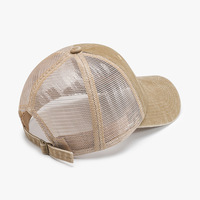 Gorra de béisbol para hombre, gorra de béisbol de malla Lisa a la moda con logotipo personalizado, gorras de béisbol deportivas Unisex de algodón lavado en Color