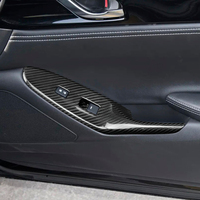 Accessoires intérieurs en fibre de carbone sèche, panneaux de commande des fenêtres conducteur et passager en fibre de carbone véritable pour Mazda MX5 2016-2025
