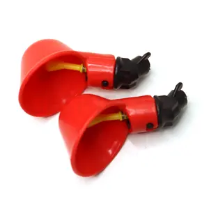 Red Color Plastic Poultry Water Drinker Cup for Pigeon Bird Chicken Quail PH-124