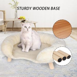 Factory Removable Washable Cover Modern <b>Pet</b> Furniture <b>Pet</b> <b>Sofa</b> Bed with Wooden Legs Frame Solid Pattern Breathable All Seasons - Product Image 5